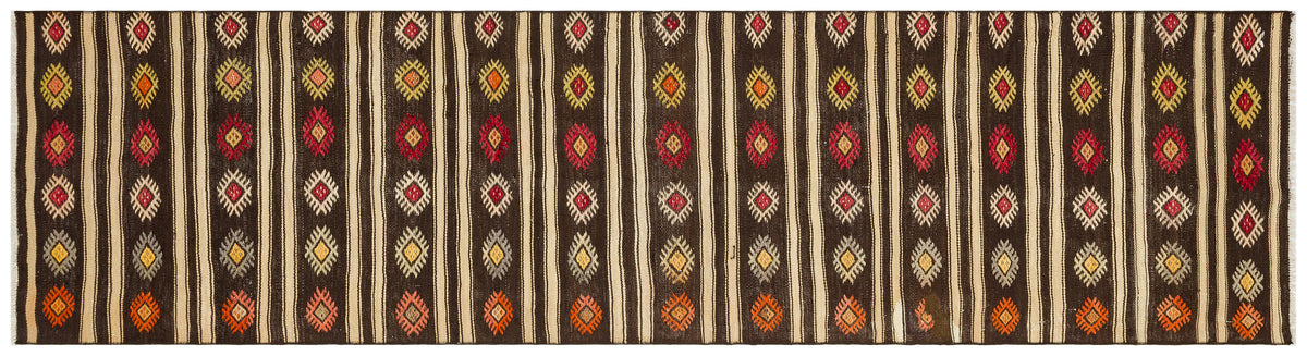 Striped Over Dyed Kilim Rug 2&#39;7&#39;&#39; x 9&#39;9&#39;&#39; ft 79 x 297 cm