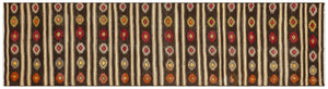 Striped Over Dyed Kilim Rug 2'7'' x 9'9'' ft 79 x 297 cm