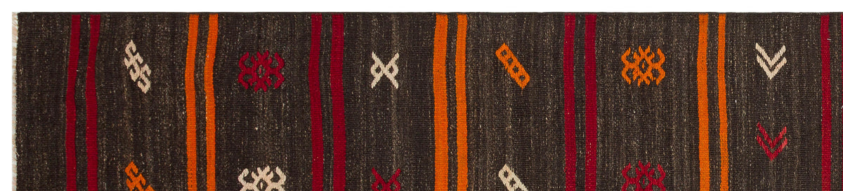 Striped Design Hand Knotted Kilim Runner 2&#39;5&#39;&#39; x 11&#39;3&#39;&#39; ft 73 x 343 cm