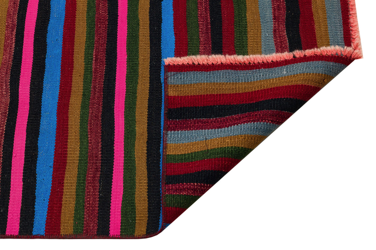 Striped Over Dyed Kilim Rug 2&#39;7&#39;&#39; x 11&#39;2&#39;&#39; ft 80 x 341 cm