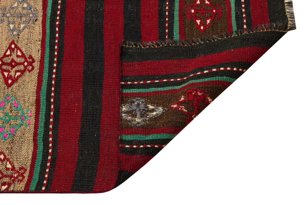 Striped Over Dyed Kilim Rug 2&#39;9&#39;&#39; x 9&#39;11&#39;&#39; ft 83 x 302 cm