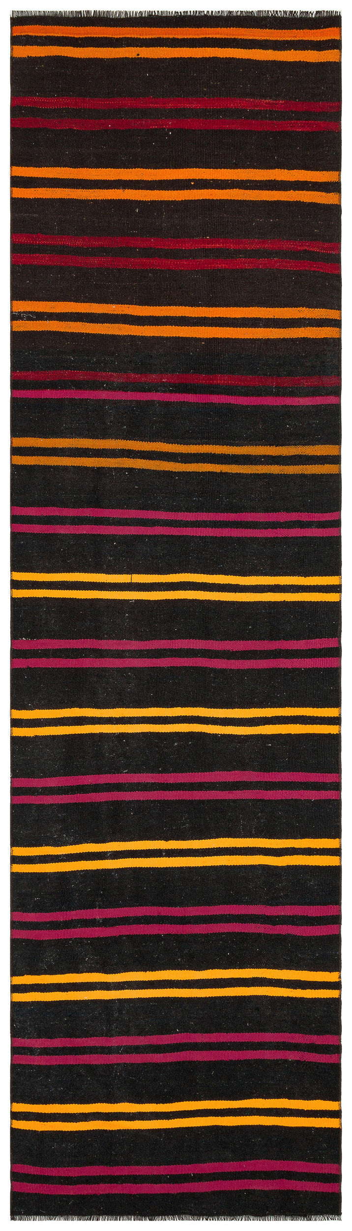 Striped Over Dyed Kilim Rug 2&#39;8&#39;&#39; x 9&#39;7&#39;&#39; ft 82 x 292 cm