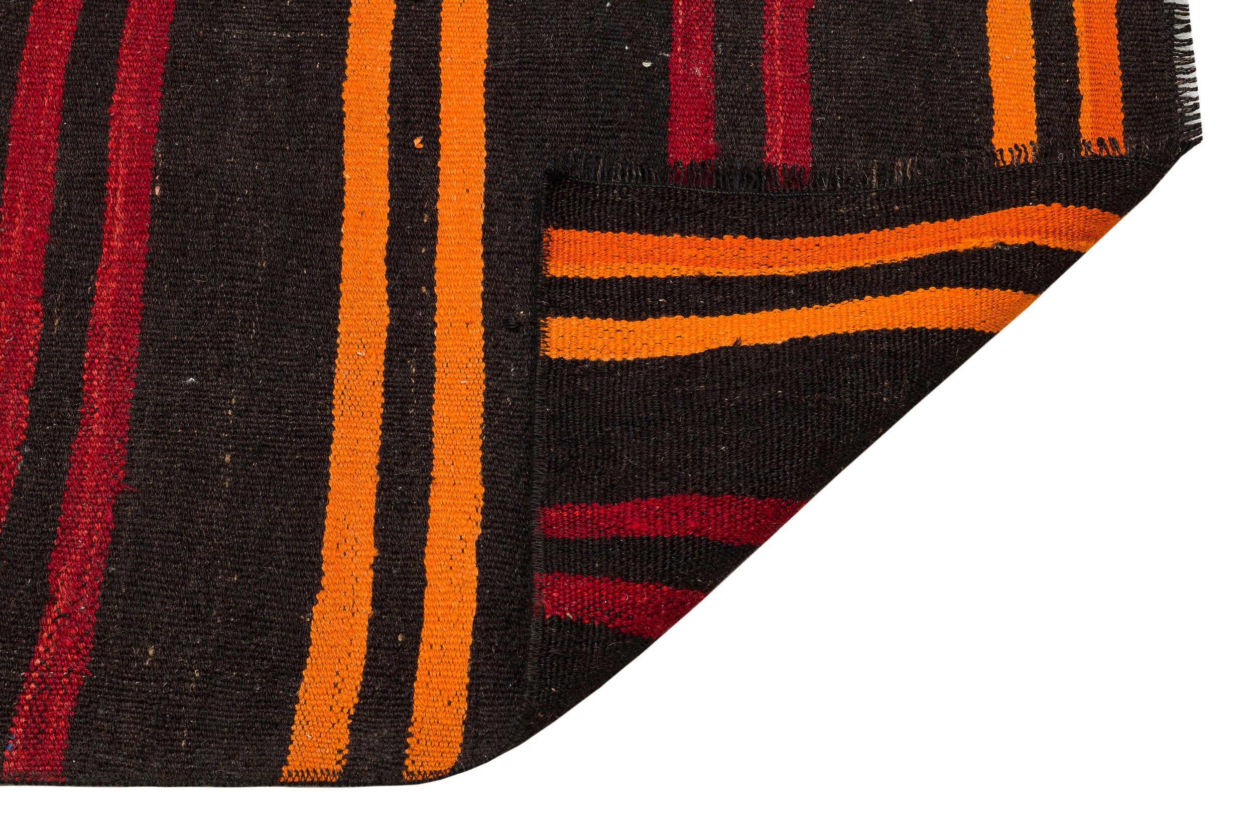 Striped Over Dyed Kilim Rug 2'8'' x 9'7'' ft 82 x 292 cm