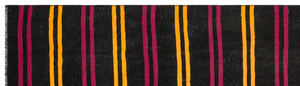 Striped Over Dyed Kilim Rug 2'8'' x 9'7'' ft 82 x 292 cm