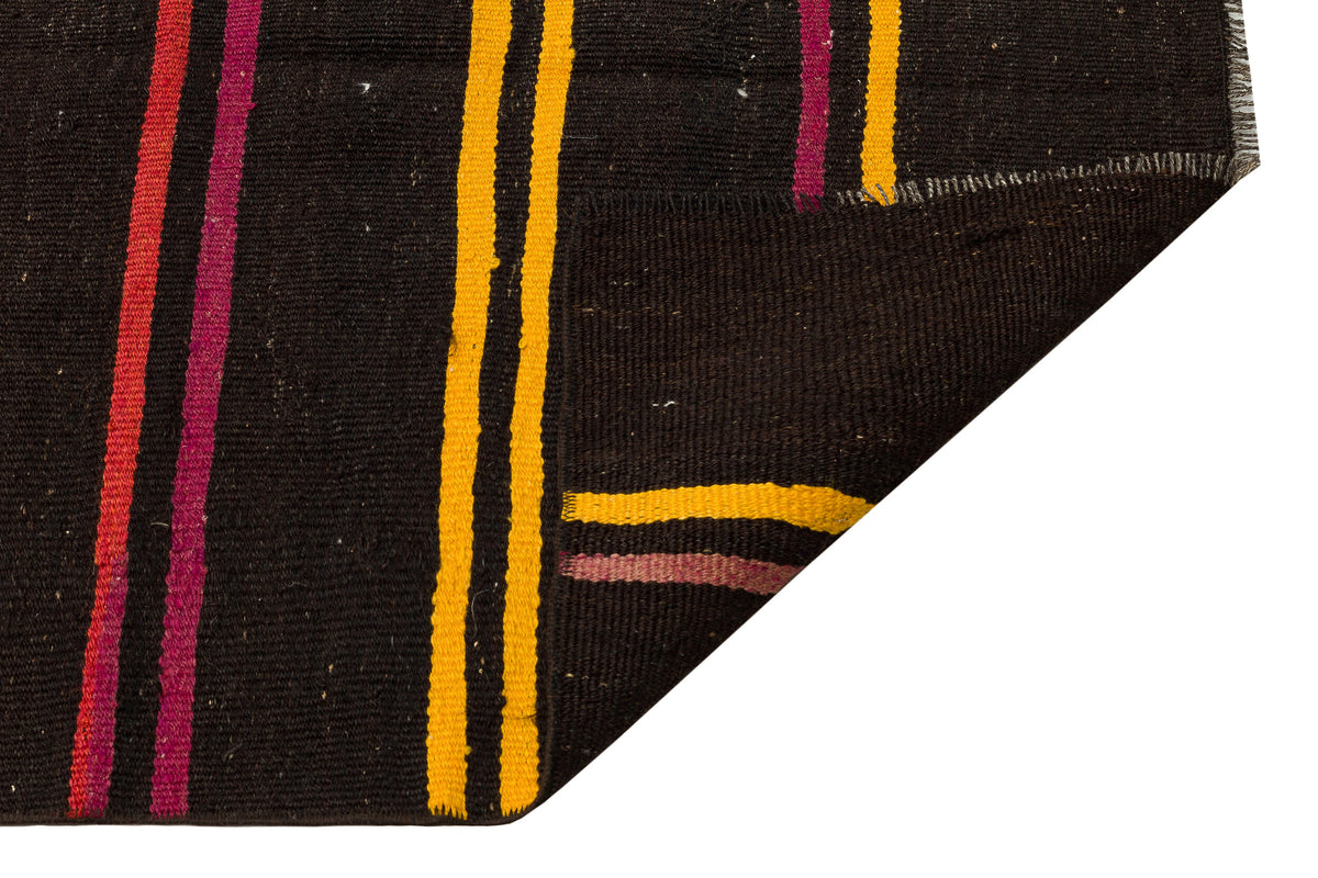 Striped Over Dyed Kilim Rug 2&#39;10&#39;&#39; x 12&#39;11&#39;&#39; ft 86 x 394 cm