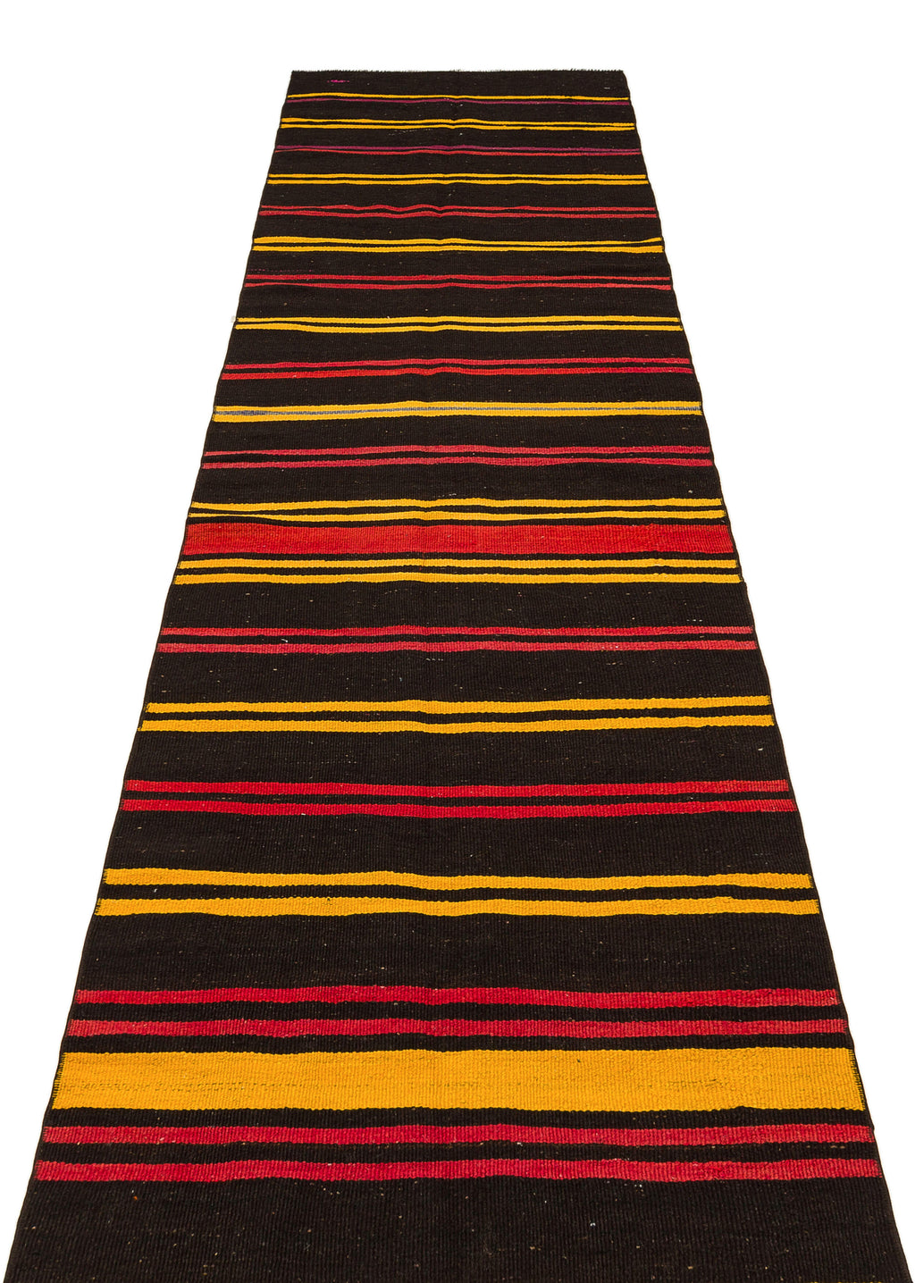 Striped Over Dyed Kilim Rug 2'10'' x 12'11'' ft 86 x 394 cm