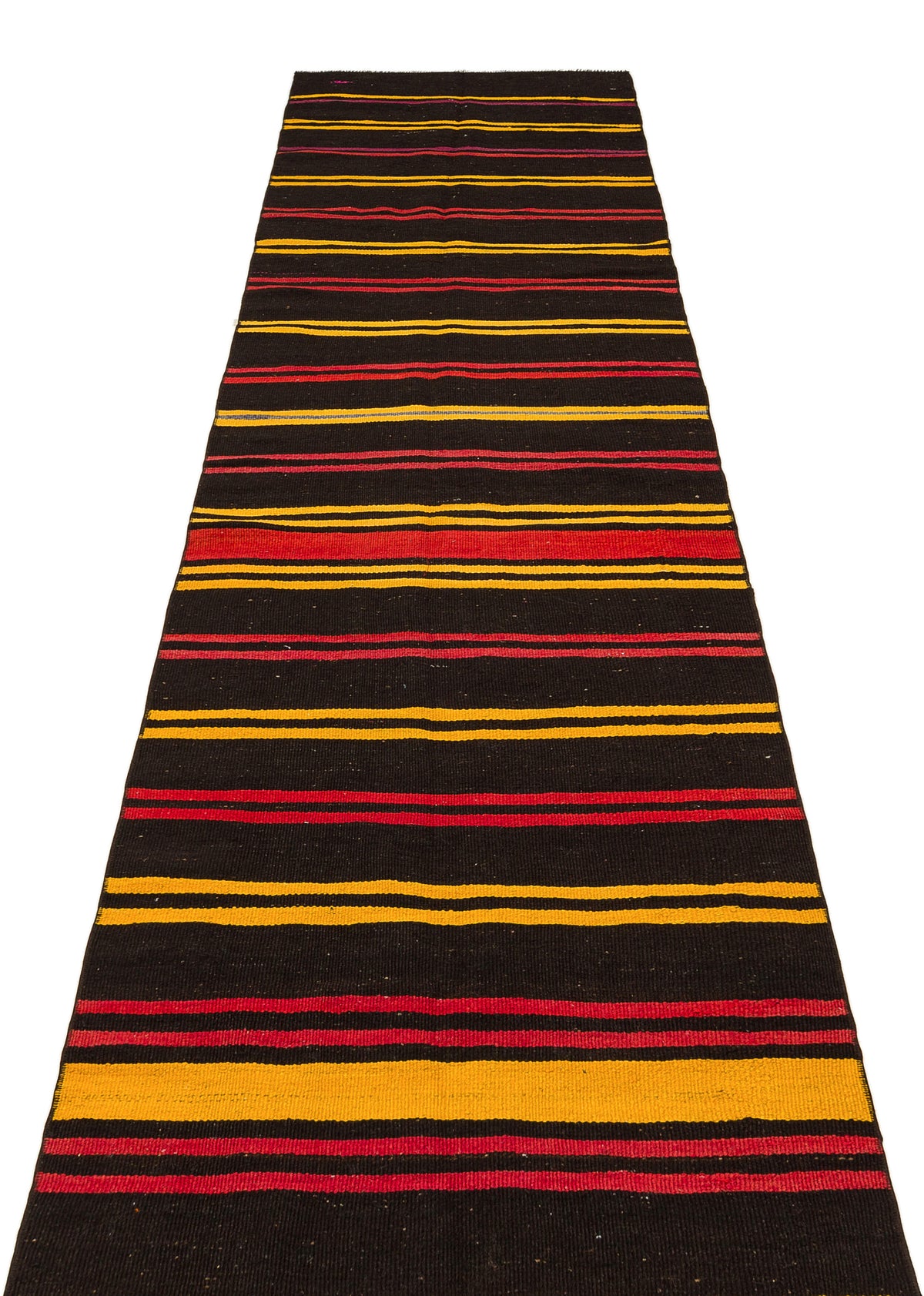Striped Over Dyed Kilim Rug 2&#39;10&#39;&#39; x 12&#39;11&#39;&#39; ft 86 x 394 cm