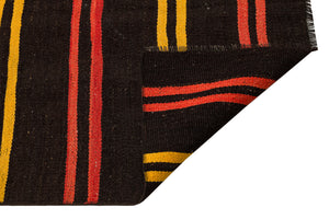 Striped Over Dyed Kilim Rug 2'11'' x 12'9'' ft 88 x 388 cm