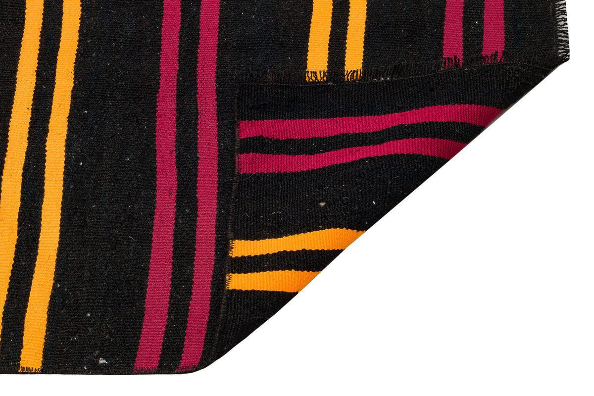 Striped Over Dyed Kilim Rug 2&#39;8&#39;&#39; x 9&#39;10&#39;&#39; ft 82 x 300 cm