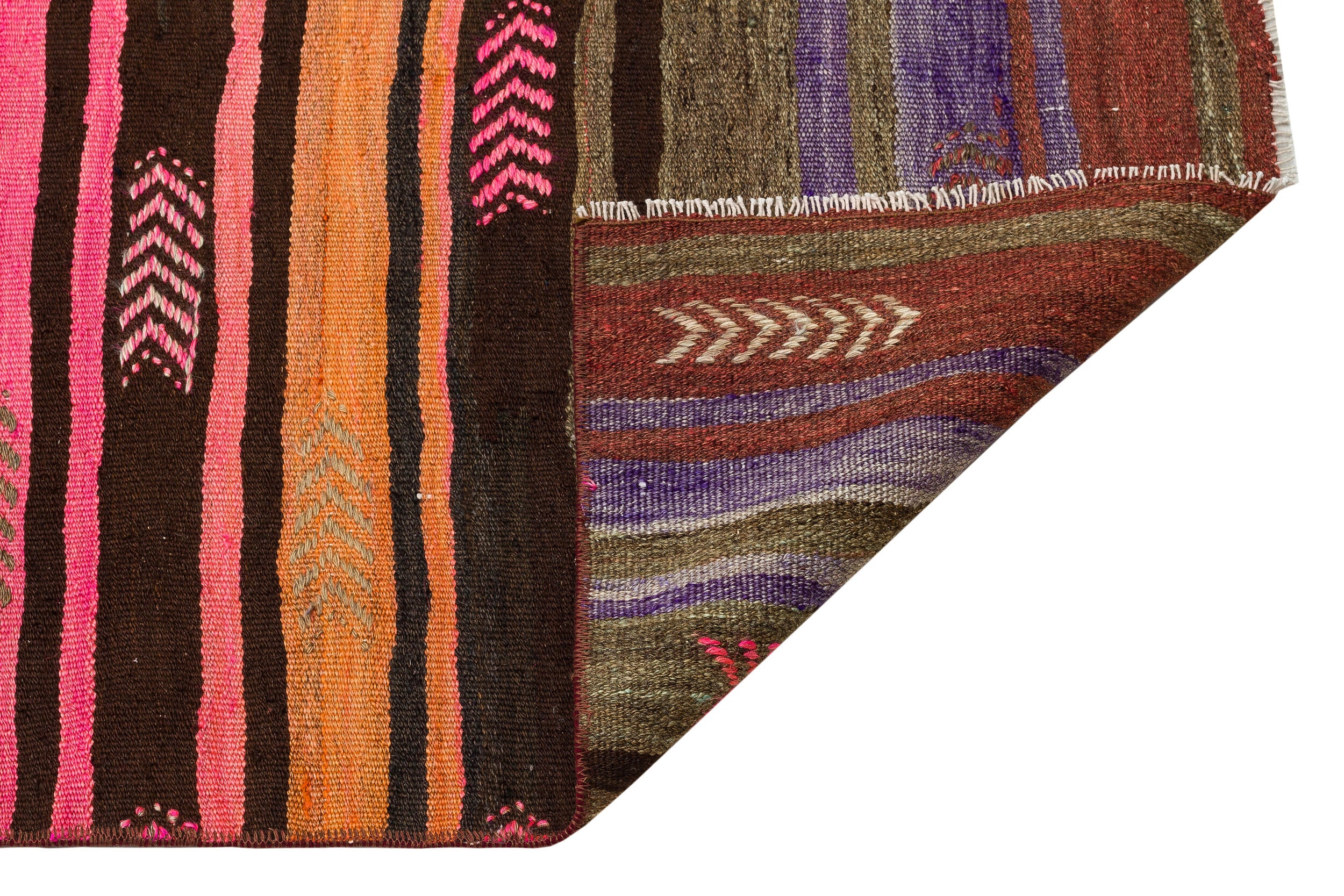 Geometric Design Hand Knotted Kilim Runner 2'8'' x 10'1'' ft 82 x 307 cm