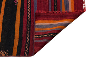 Striped Over Dyed Kilim Rug 2'8'' x 10'12'' ft 82 x 335 cm