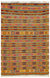 Geometric Over Dyed Kilim Rug 4'3'' x 6'5'' ft 130 x 195 cm