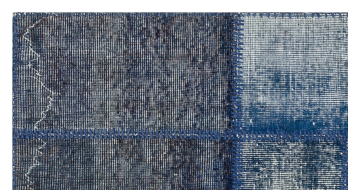 Black Over Dyed Patchwork Unique Rug 2&#39;7&#39;&#39; x 4&#39;11&#39;&#39; ft 80 x 150 cm