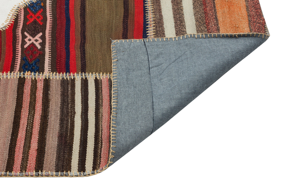 Naturel Over Dyed Kilim Patchwork Unique Rug 5&#39;3&#39;&#39; x 7&#39;4&#39;&#39; ft 160 x 224 cm