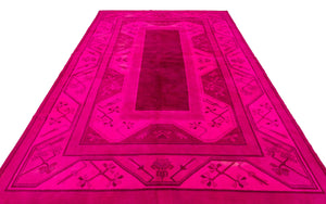 Pink Over Dyed Anatolium Rug 6'11'' x 10'3'' ft 210 x 313 cm