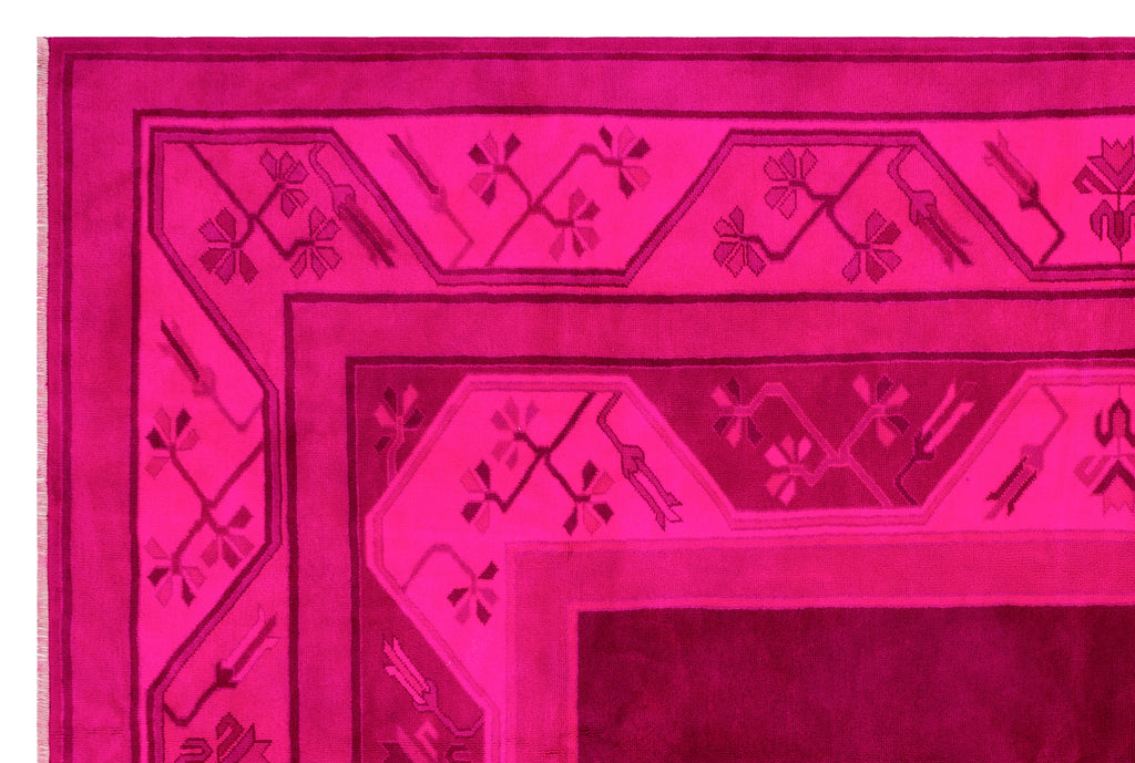 Pink Over Dyed Anatolium Rug 6'11'' x 10'3'' ft 210 x 313 cm