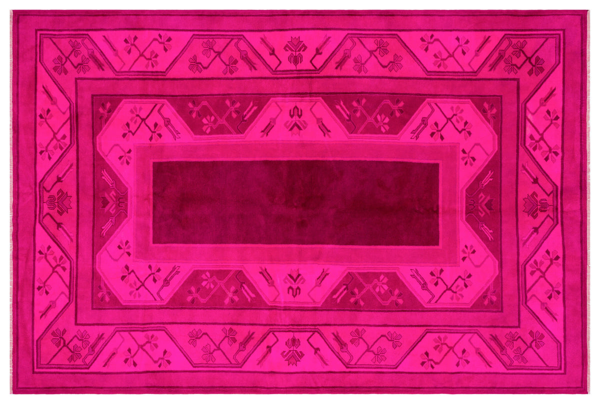 Pink Over Dyed Anatolium Rug 6&#39;11&#39;&#39; x 10&#39;3&#39;&#39; ft 210 x 313 cm