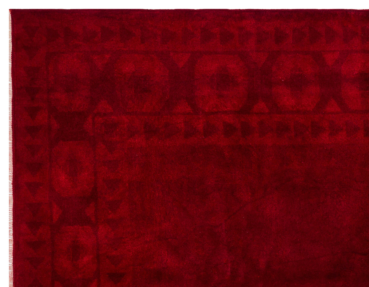 Red Over Dyed Anatolium Rug 5&#39;9&#39;&#39; x 7&#39;3&#39;&#39; ft 175 x 220 cm