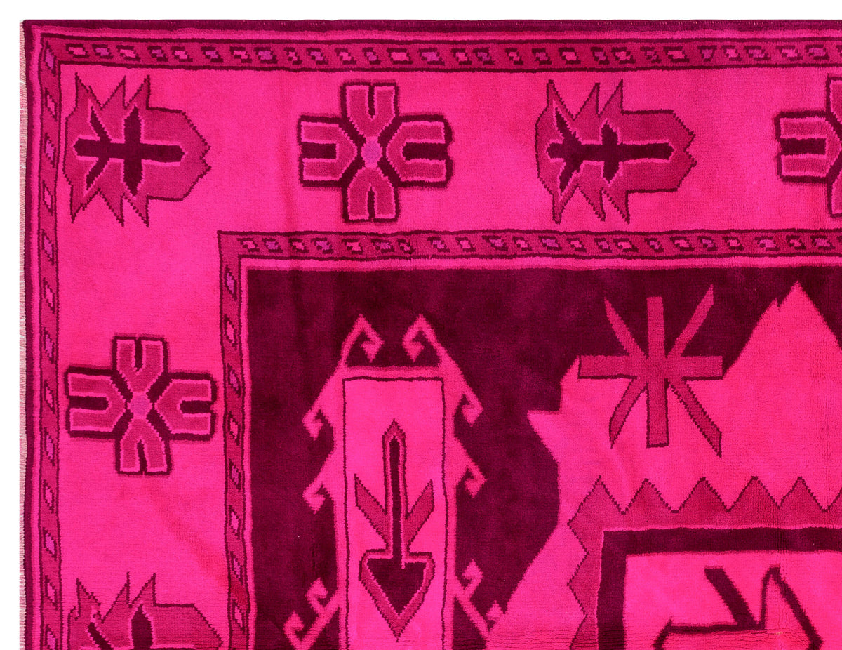 Pink Over Dyed Anatolium Rug 5&#39;11&#39;&#39; x 7&#39;7&#39;&#39; ft 180 x 230 cm