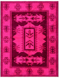 Pink Over Dyed Anatolium Rug 5'11'' x 7'7'' ft 180 x 230 cm