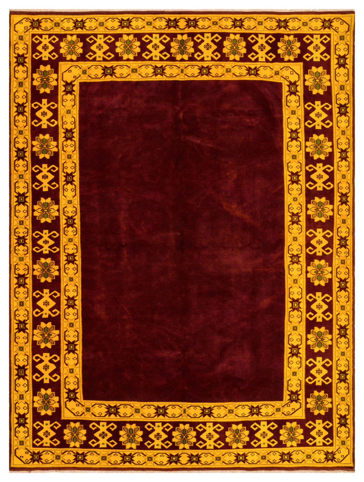 Natural Anatolium Turkish Vintage Rug 6&#39;8&#39;&#39; x 8&#39;10&#39;&#39; ft 204 x 270 cm