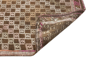 Geometric Over Dyed Kilim Rug 4'6'' x 9'4'' ft 138 x 285 cm