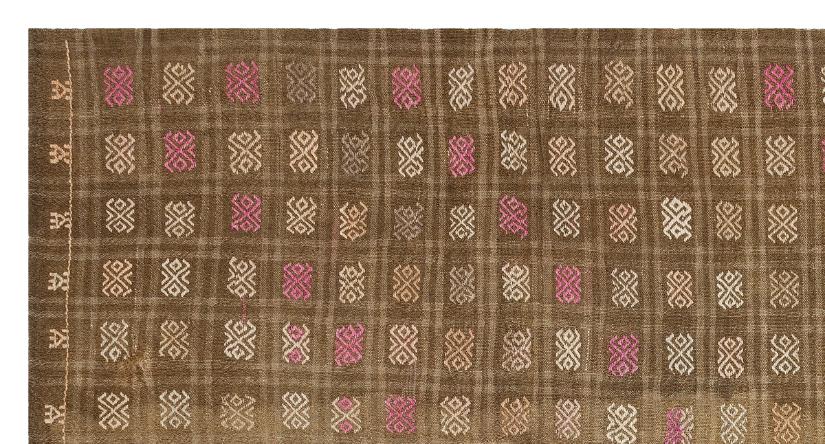 Geometric Over Dyed Kilim Rug 5&#39;4&#39;&#39; x 9&#39;9&#39;&#39; ft 163 x 297 cm