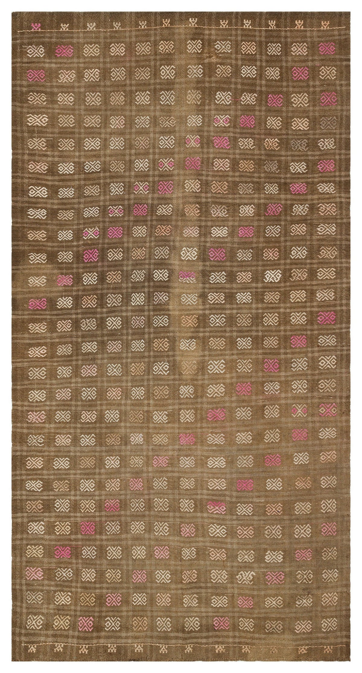 Geometric Over Dyed Kilim Rug 5&#39;4&#39;&#39; x 9&#39;9&#39;&#39; ft 163 x 297 cm