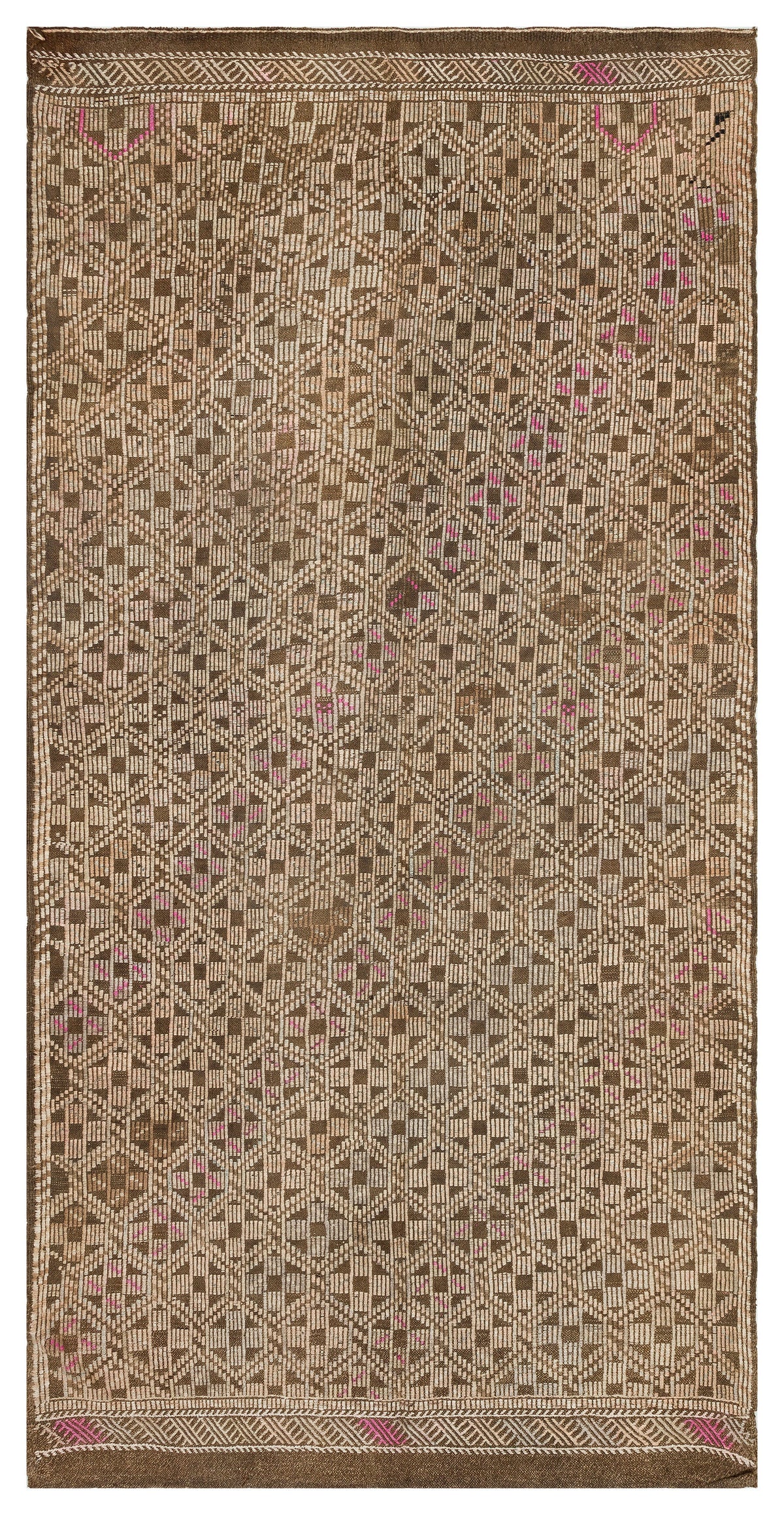 Geometric Over Dyed Kilim Rug 4&#39;9&#39;&#39; x 9&#39;7&#39;&#39; ft 146 x 292 cm