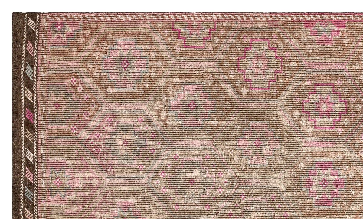 Geometric Over Dyed Kilim Rug 6&#39;0&#39;&#39; x 9&#39;10&#39;&#39; ft 184 x 300 cm