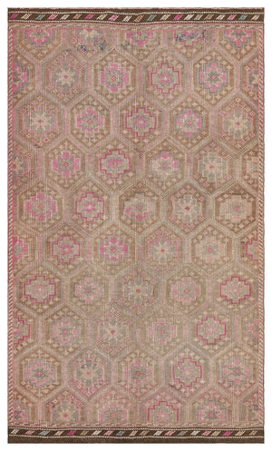 Geometric Over Dyed Kilim Rug 6'0'' x 9'10'' ft 184 x 300 cm