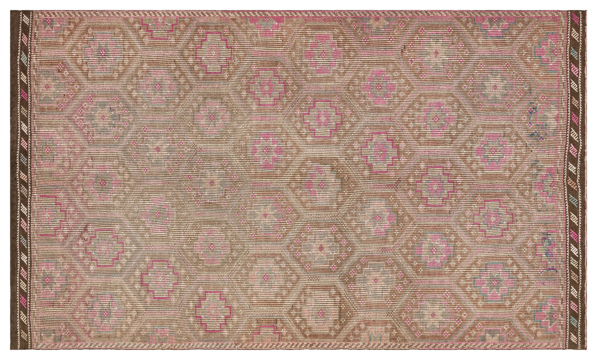 Geometric Over Dyed Kilim Rug 6&#39;0&#39;&#39; x 9&#39;10&#39;&#39; ft 184 x 300 cm