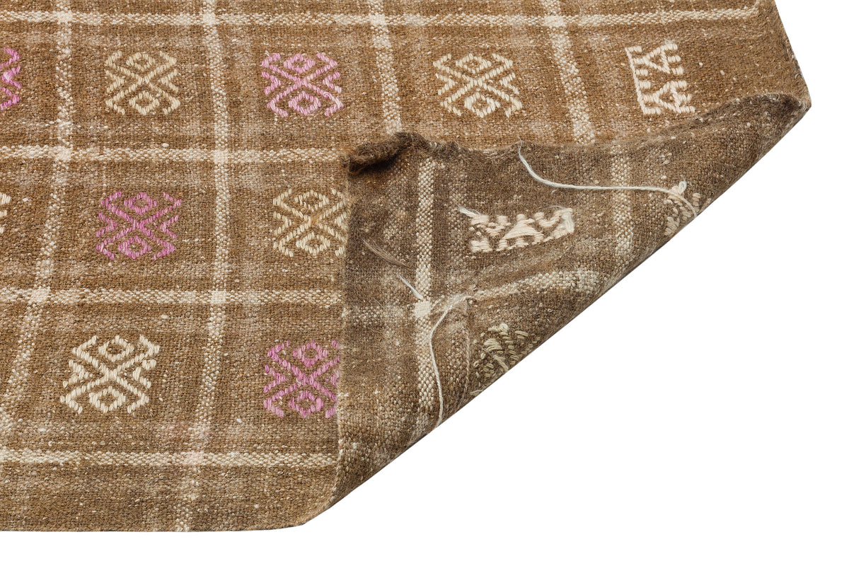 Geometric Over Dyed Kilim Rug 5&#39;7&#39;&#39; x 9&#39;10&#39;&#39; ft 171 x 299 cm