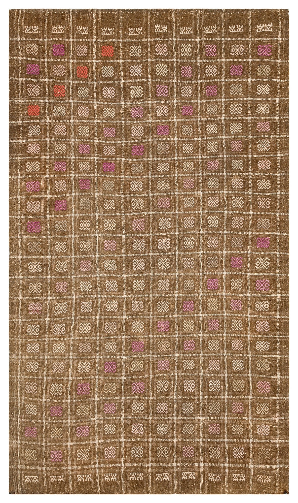 Geometric Over Dyed Kilim Rug 5&#39;7&#39;&#39; x 9&#39;10&#39;&#39; ft 171 x 299 cm