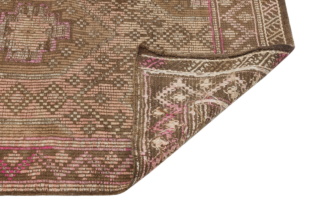 Geometric Over Dyed Kilim Rug 5'5'' x 9'5'' ft 166 x 286 cm