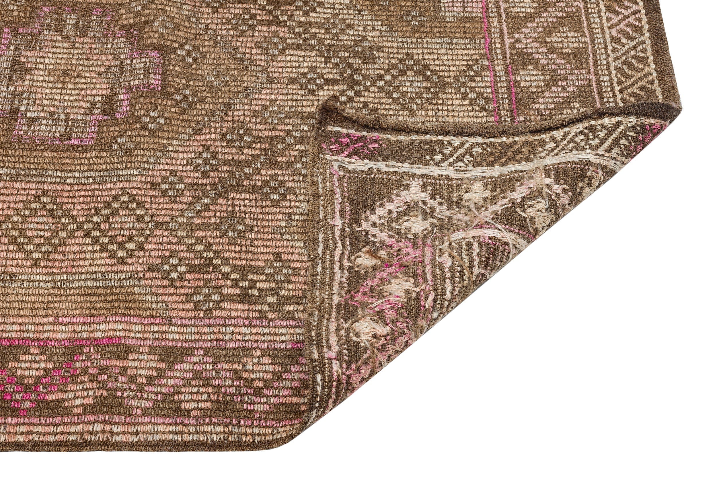Geometric Over Dyed Kilim Rug 5'5'' x 9'5'' ft 166 x 286 cm