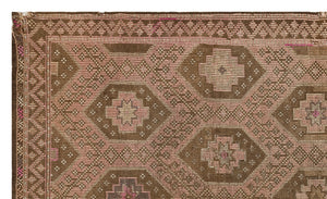Geometric Over Dyed Kilim Rug 5'5'' x 9'5'' ft 166 x 286 cm