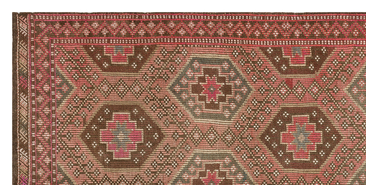Geometric Over Dyed Kilim Rug 4&#39;11&#39;&#39; x 10&#39;0&#39;&#39; ft 150 x 305 cm