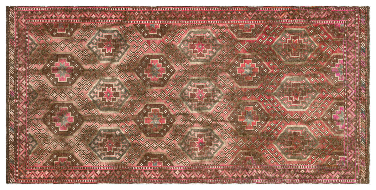 Geometric Over Dyed Kilim Rug 4&#39;11&#39;&#39; x 10&#39;0&#39;&#39; ft 150 x 305 cm