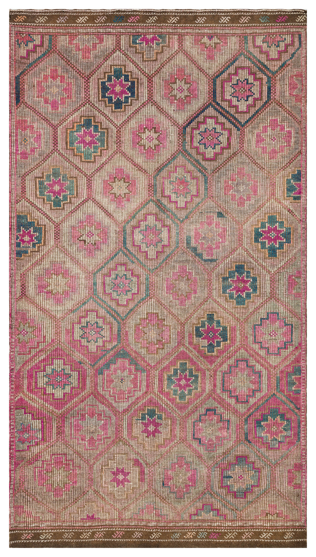 Geometric Over Dyed Kilim Rug 5'9'' x 10'2'' ft 175 x 309 cm