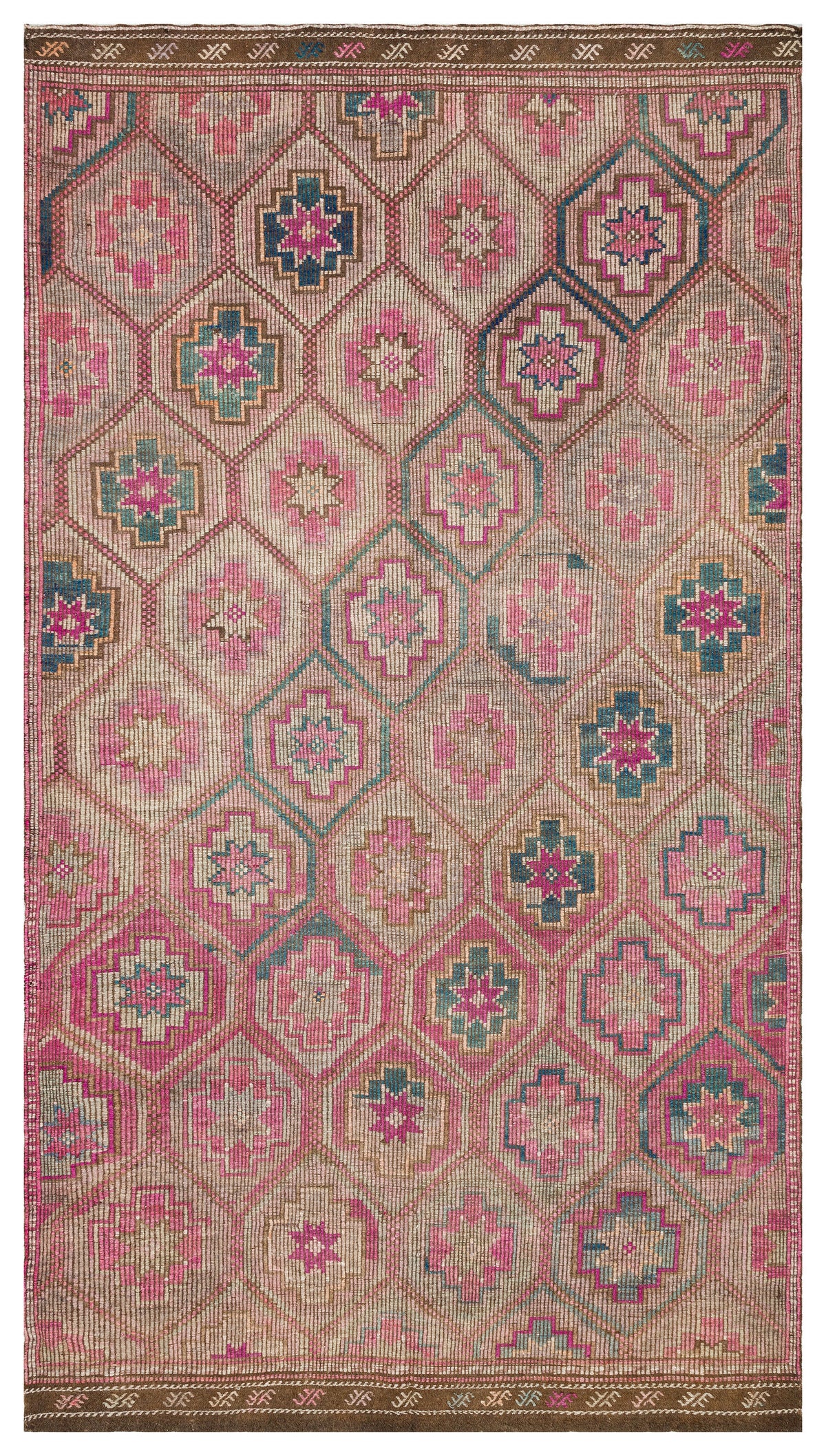 Geometric Over Dyed Kilim Rug 5&#39;9&#39;&#39; x 10&#39;2&#39;&#39; ft 175 x 309 cm
