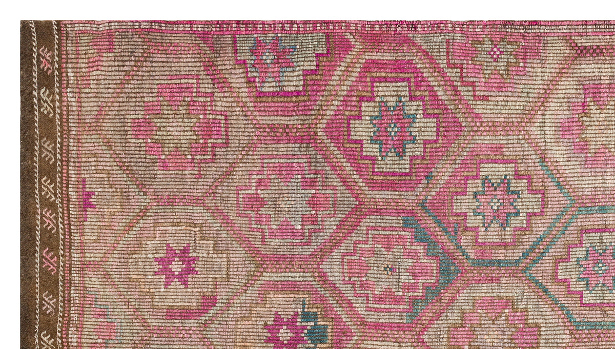 Geometric Over Dyed Kilim Rug 5&#39;9&#39;&#39; x 10&#39;2&#39;&#39; ft 175 x 309 cm