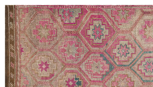 Geometric Over Dyed Kilim Rug 5'9'' x 10'2'' ft 175 x 309 cm