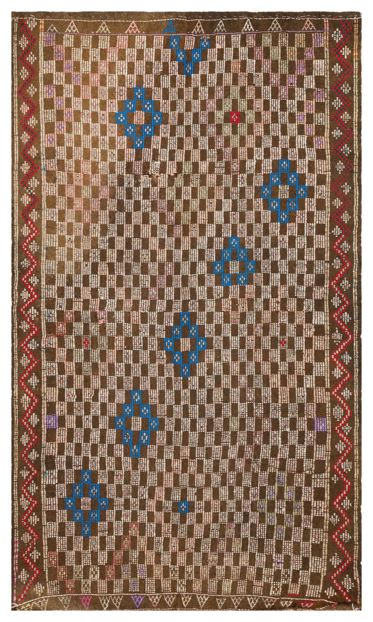 Geometric Over Dyed Kilim Rug 5&#39;9&#39;&#39; x 9&#39;1&#39;&#39; ft 175 x 276 cm