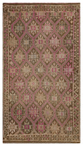 Geometric Over Dyed Kilim Rug 5'2'' x 9'5'' ft 157 x 286 cm