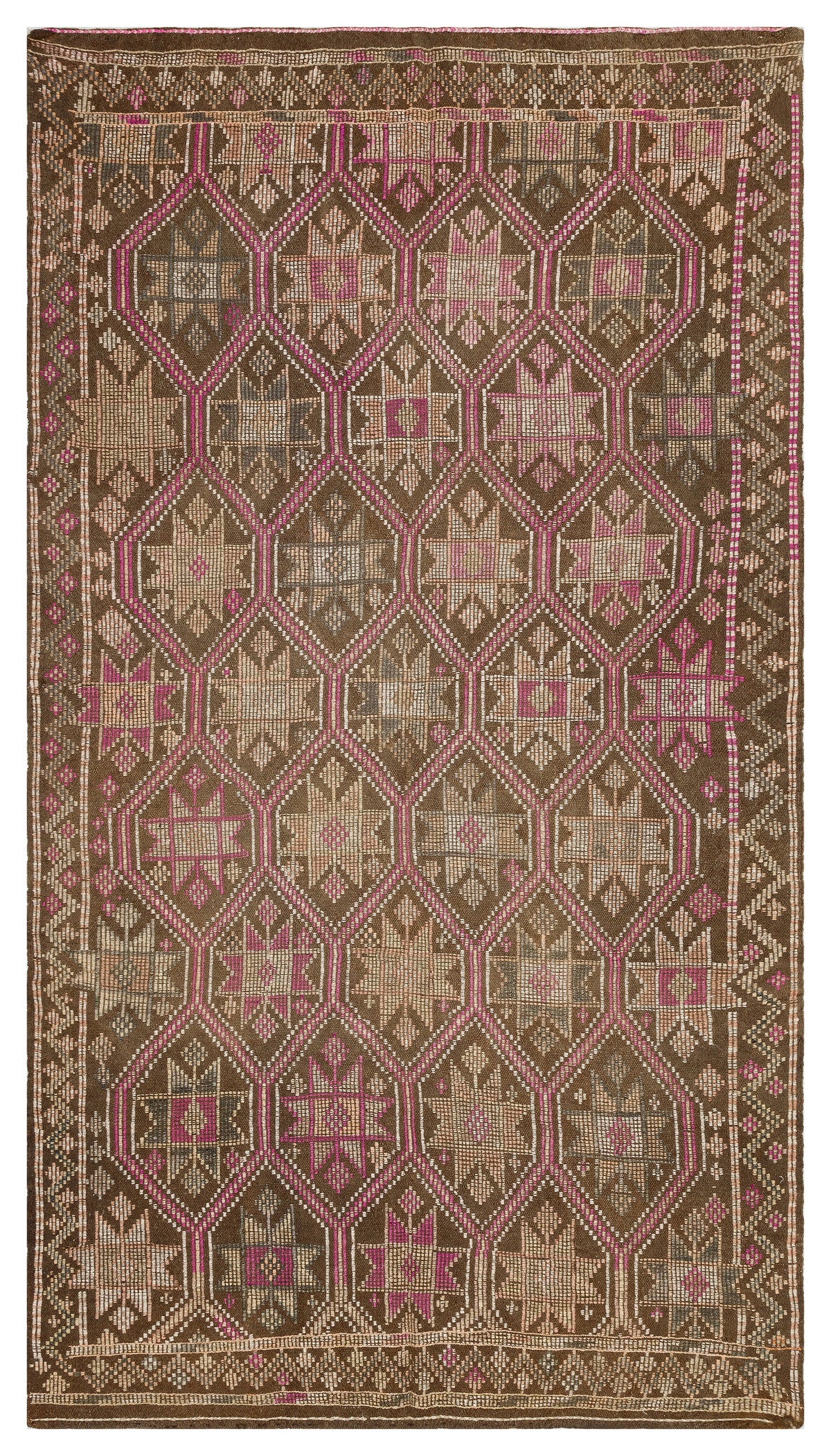 Geometric Over Dyed Kilim Rug 5&#39;2&#39;&#39; x 9&#39;5&#39;&#39; ft 157 x 286 cm