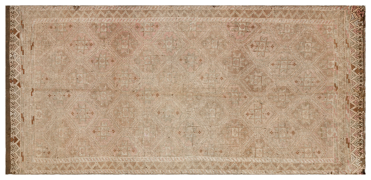 Geometric Over Dyed Kilim Rug 5&#39;7&#39;&#39; x 11&#39;3&#39;&#39; ft 170 x 344 cm