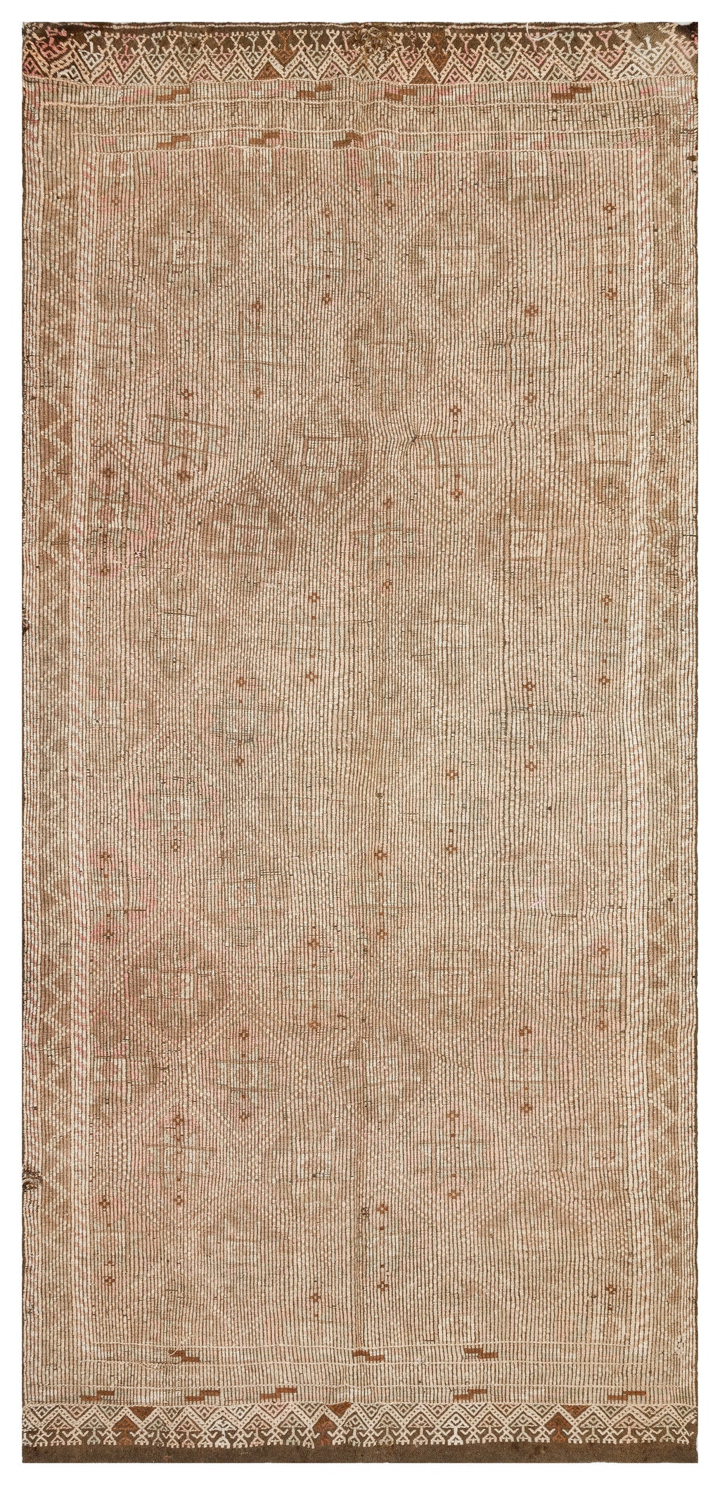 Geometric Over Dyed Kilim Rug 5'7'' x 11'3'' ft 170 x 344 cm