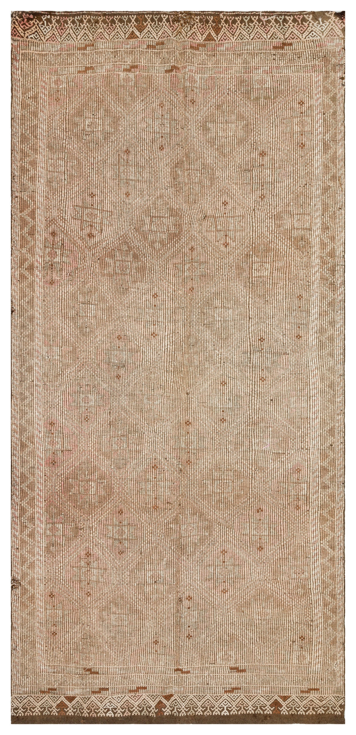 Geometric Over Dyed Kilim Rug 5'7'' x 11'3'' ft 170 x 344 cm