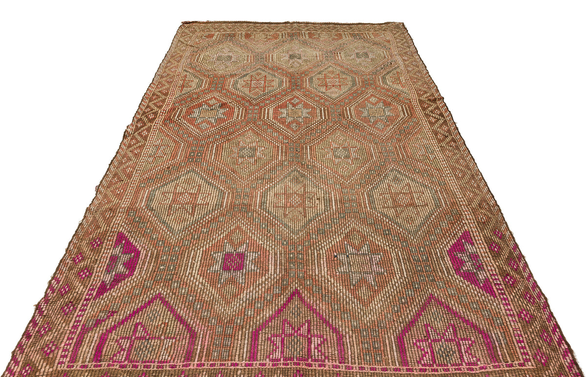Geometric Over Dyed Kilim Rug 5&#39;11&#39;&#39; x 9&#39;9&#39;&#39; ft 180 x 297 cm